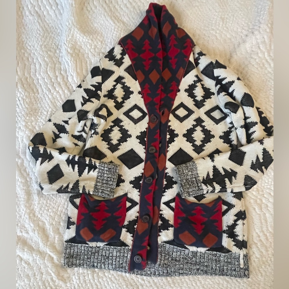 Koto Men’s Cardigan Knit Tribal Cardigan Size XS
